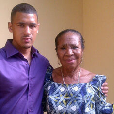 Junior with Grandma (Obi's Mum)