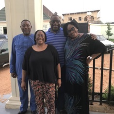 Obi with his siblings, Eric, Maureen and Loy in Nigeria 