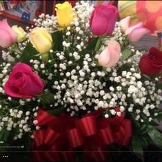 Flowers for my 60th Birthday . I love them Sweetheart You did good...