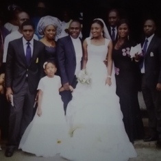 Okporua and family at his sister Eseoghene's wedding 