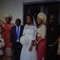 Okporua and family at his sister Ovigue's wedding 