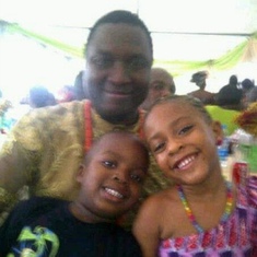 Okporua with Neice Diana and Nephew Gerald 