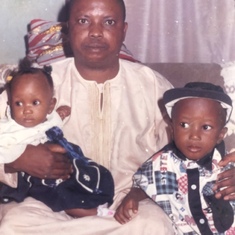 Daddy with Dayo and Doyin