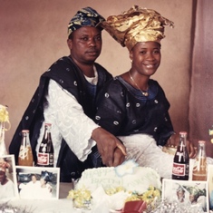 Daddy and Mummy during one of her birthday 