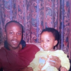 Bro Dipo with his first child, Bolaji