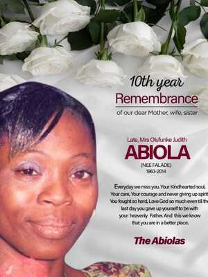 Olafunke Judith Abiola (Née Falade)