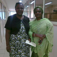 Ladies of SFH in GREEN, Dr. Olaronke Ladipo and Rakiya Sani Ahmed