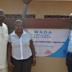 SFH Directors at the plague, Drs Omokhudu (ENR), Ronke (Global Fund) and Wale (Field operations