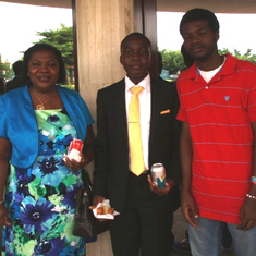Doc. and her two boys Laolu and Damilola at Dami's graduation party