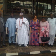 @Awujale's palace with HRH Awujale, Bright, Wale, Mrs Amajo & Dr Alatishe