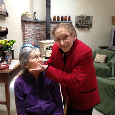Mom and Aunt Rita - Daddy's youngest sister at Anna's Tabernacle NJ March 2012
