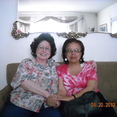 Mom and Carolina G. Visiting the house