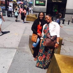 She and hubby came to New York for vacay and I had to go see them. We had fun that day.