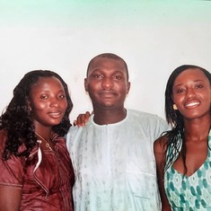 With Cecilia(Sis inlaw) & Sabastine(Hubby) @Yusufu & Yosi's wedding in Jos,June 2008.