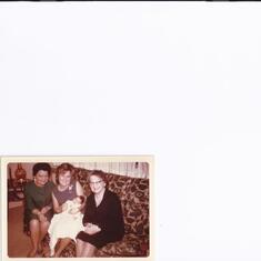 Olive Webb, Arlene Abbott, Baby Andrea Abbott, Emily Perry 1967