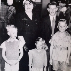 Bert with brothers Tom, Trevor & Steven and their mother Lily.