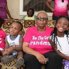 Mama and her great grand children Naomi, Ase and Fire
