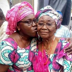 An 80th Birthday Kiss for Mama Awosco..