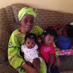 Mama with her great grand children Ademiluyi's