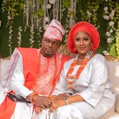 Grand daughter Similoluwa and her husband Abiodun Ogunlade