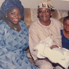 Daddy with Olayinka and grandkids