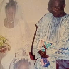 Dad with second daughter (Tope) on her wedding day.