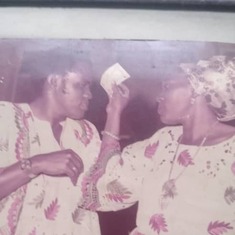 Late Baba Laide with sister Funmi