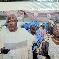Daddy and Mummy at Olaitan's Church wedding.