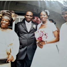 Daddy and Mummy with Olaitan and Ibi