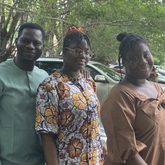 Femi with her beautiful daughters.