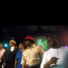 Pst Femi suited up as an FRSC Officer at a church presentation