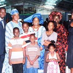 Dr. Femi (far left) with wife, Dayo Osideko (far right), and his parents-in-law (middle) at The Capital Assembly years back
