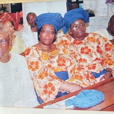 Aunty Funmilayo with Uncle Osinubi, Bose Caulcrick and Brother in law Femi Caulcrick