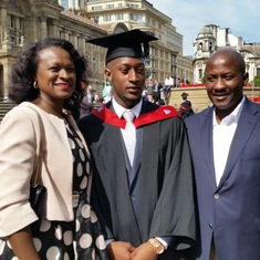 Proud dad at Funso’s graduation.