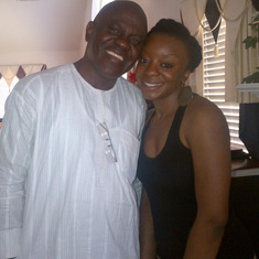 Olumide with his daughter Tolu