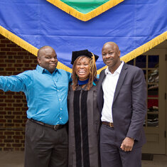 Funmi PhD Graduation 2013. The "other" musketeers. She made it!