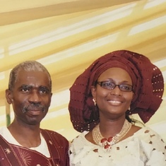 With her sweetheart, Dr Oladapo Bakare