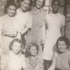 With colleagues at the Froebel Educational Institute, Roehampton, London 1946