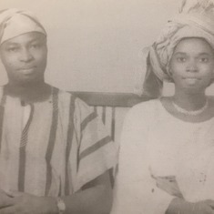 With Delu and Yinka at Port Harcourt, 1954