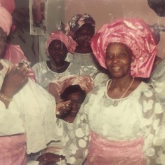 Celebrating the marriage of her youngest son, Adebayo