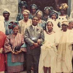Celebrating the marriage of her youngest son, Bayo