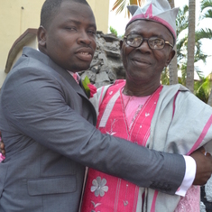 Omoloye with Olalere on his wedding day