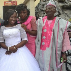 Omoloye with Jumoke and His daughter in law Adeseye