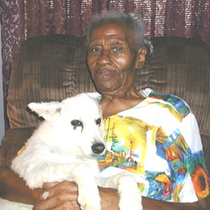 Grandma & her #1 baby Cesar Dog