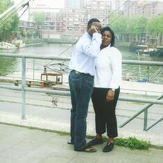 Osayande with his dearest pal..Fabiola in Rotterdam..