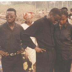 @ mum,s funeral with Kodjoe and Nekpen in Benin City, 1997..