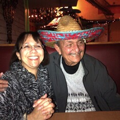 Dad's 84th Birthday celebration in a Mexican restaurant