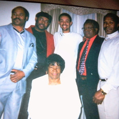 Mama and all her sons; Otis, Dennis, Leon, John, Lamar