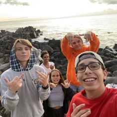 Owen and friends on island. Photo cred: Eddie