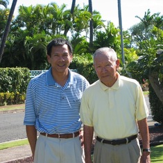 Son and Father Golfers: Paul and Owen Loui
